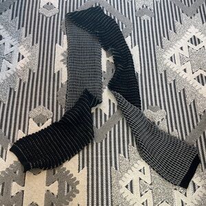 Extra long 112inch 9 ft  Black and Gray Men's Scarf